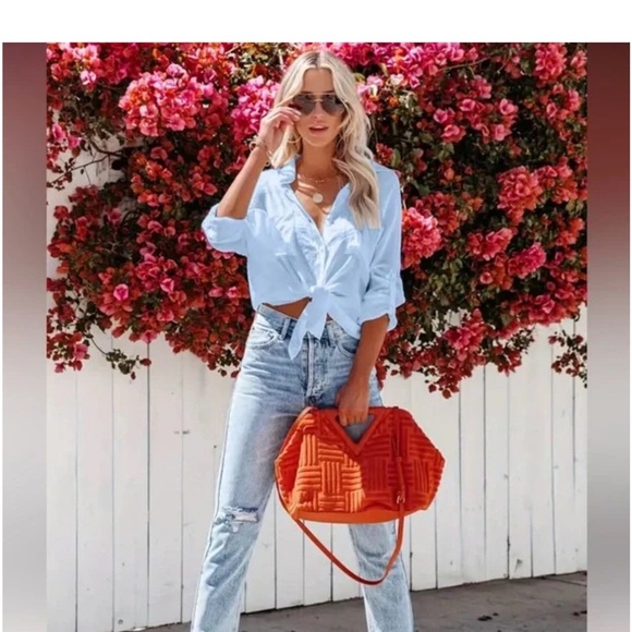 BREEZY LANE BUTTON FRONT SHIRT & COVER-UP - Picture 6 of 14